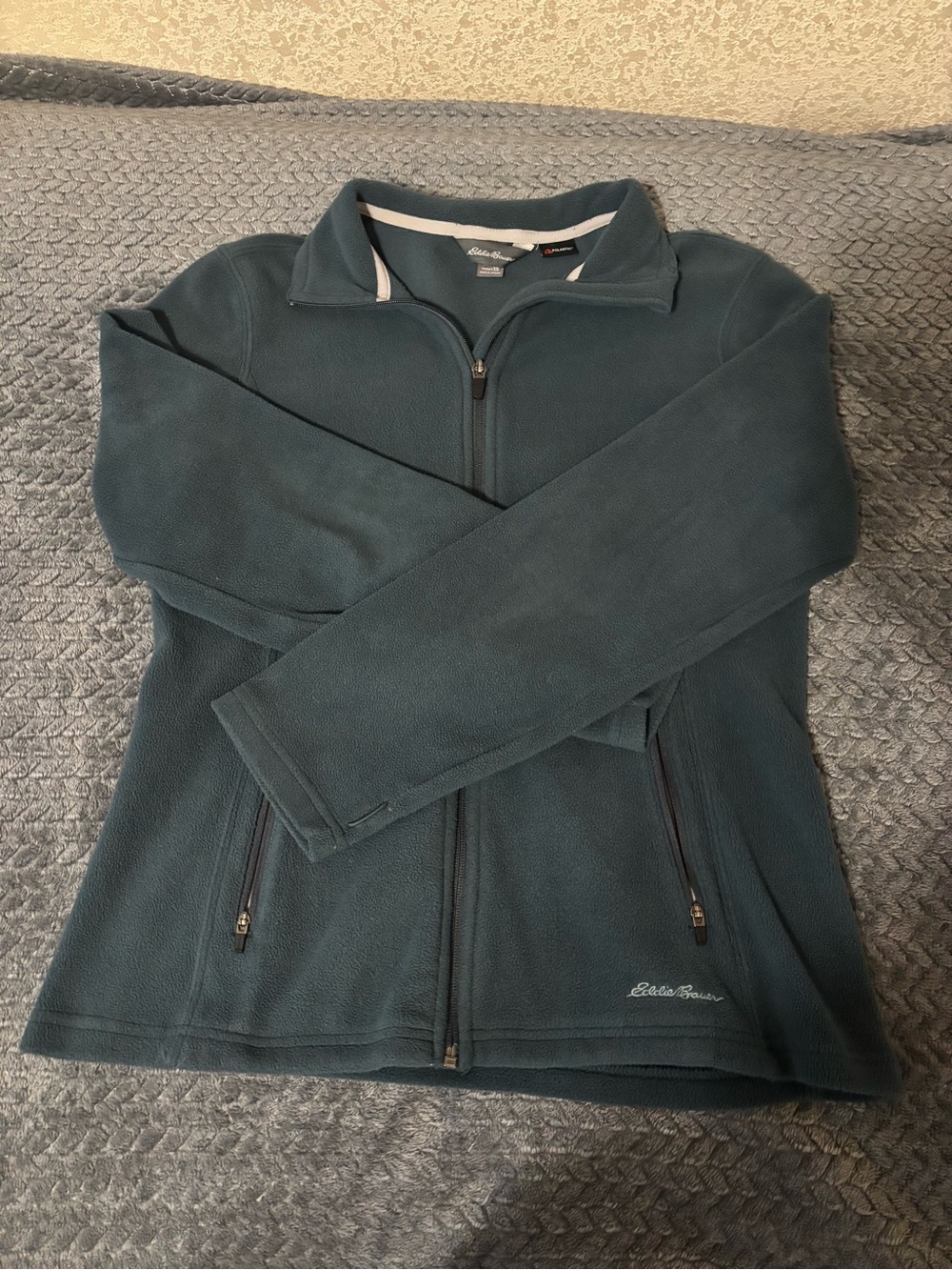 Eddie Bauer Women's Teal Fleece Full-Zip Jacket